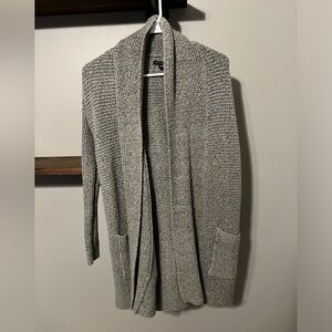 grey cardigan